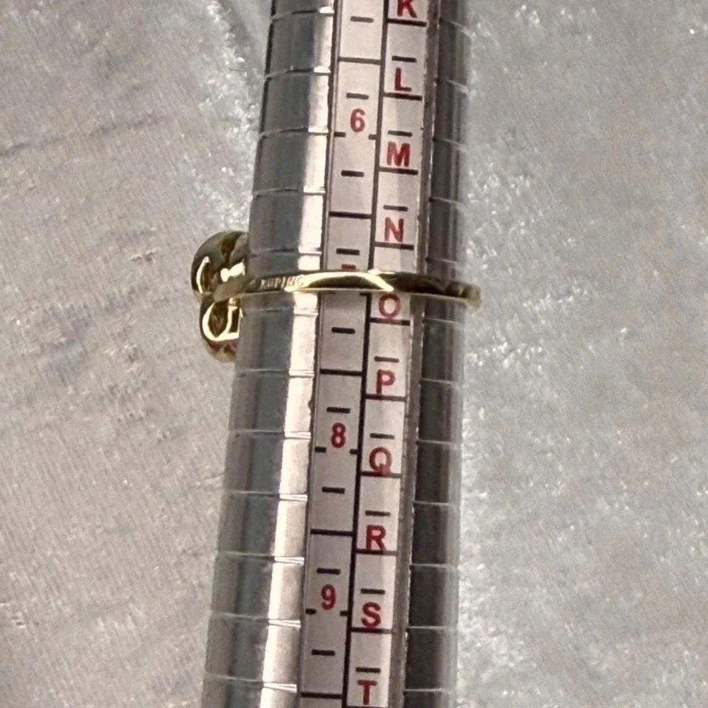 18K Gold Plated Stainless Steel CZ Ring Size 5 | Tarnish Resistant